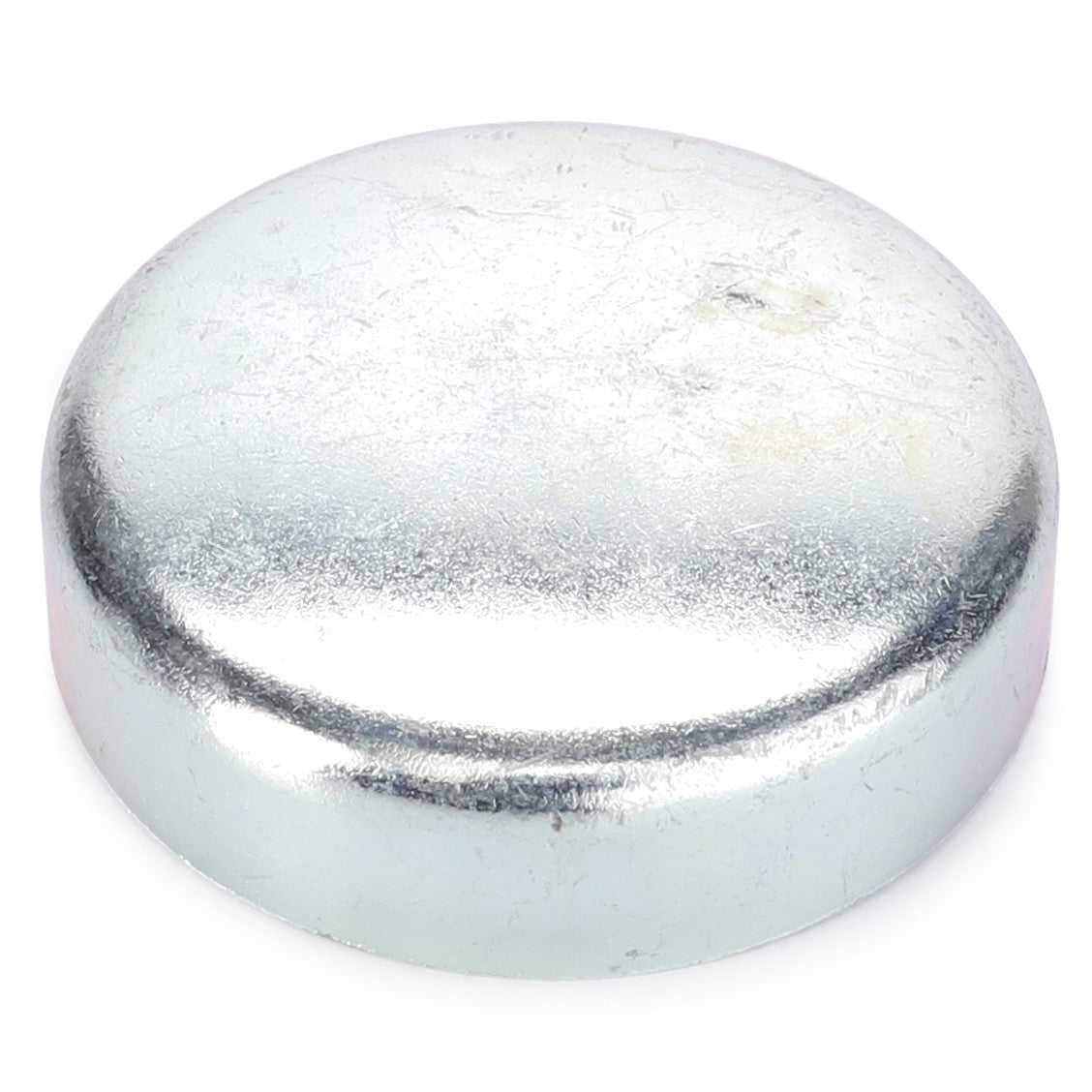 A round, metallic, silver-colored object with a smooth surface, reminiscent of the sleek design seen in Fendt Models, like the AGCO Freeze Plug - V640016045.