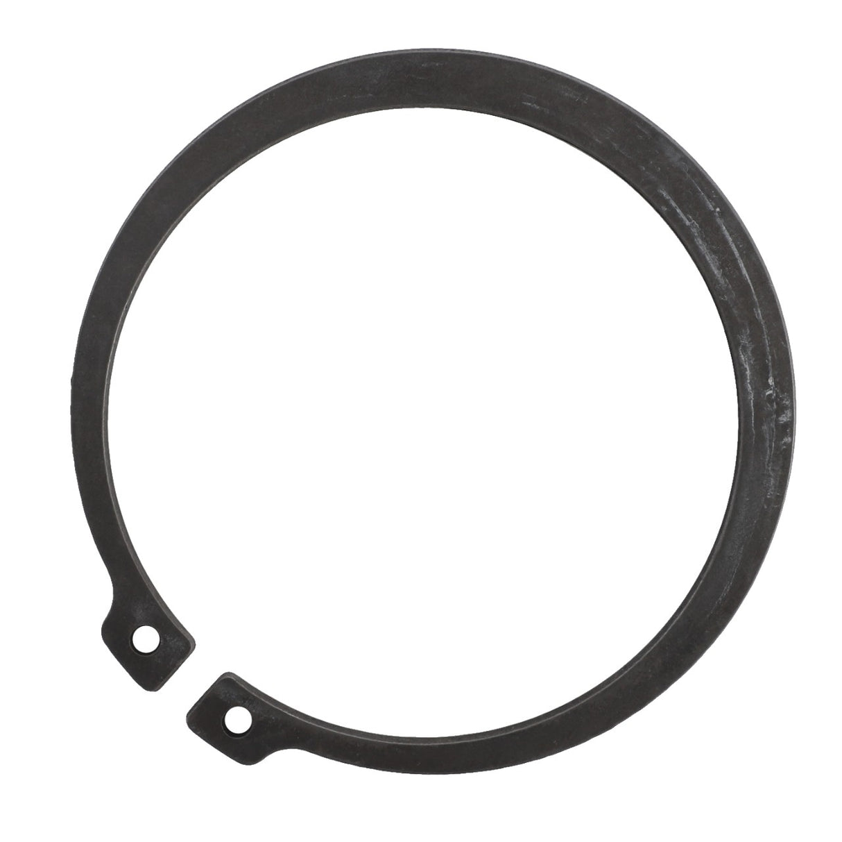 A black circular retaining ring with a small gap and two holes near the ends is identified as AGCO RING - AL5016623 by the brand AGCO. No current product description information is available.