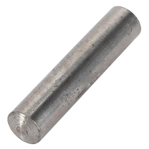 The AGCO PIN - D42662500, a cylindrical metal rod with a silver finish, lies horizontally on a white background.