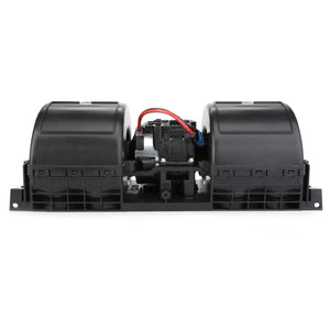 The AGCO Fan - Acw1027750, a black dual blower motor assembly with wiring and connectors commonly used in HVAC systems for vehicles, currently has no product description information available.