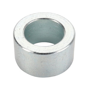 The AGCO BUSH - D45140037 is a silver, cylindrical metal washer with a central hole, viewed from an angle. No current product description information available.