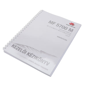 A spiral-bound manual for Massey Ferguson MF 5700 M series tractors, branded as "AGCO," titled "Operator's Manual - Act0064380." No current product description available for this product.