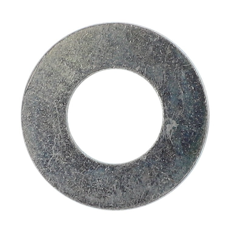 The AGCO Flat Washer - Acp0147960 is a circular metal washer featuring a central hole, widely used in mechanical assemblies to distribute load or serve as a spacer.