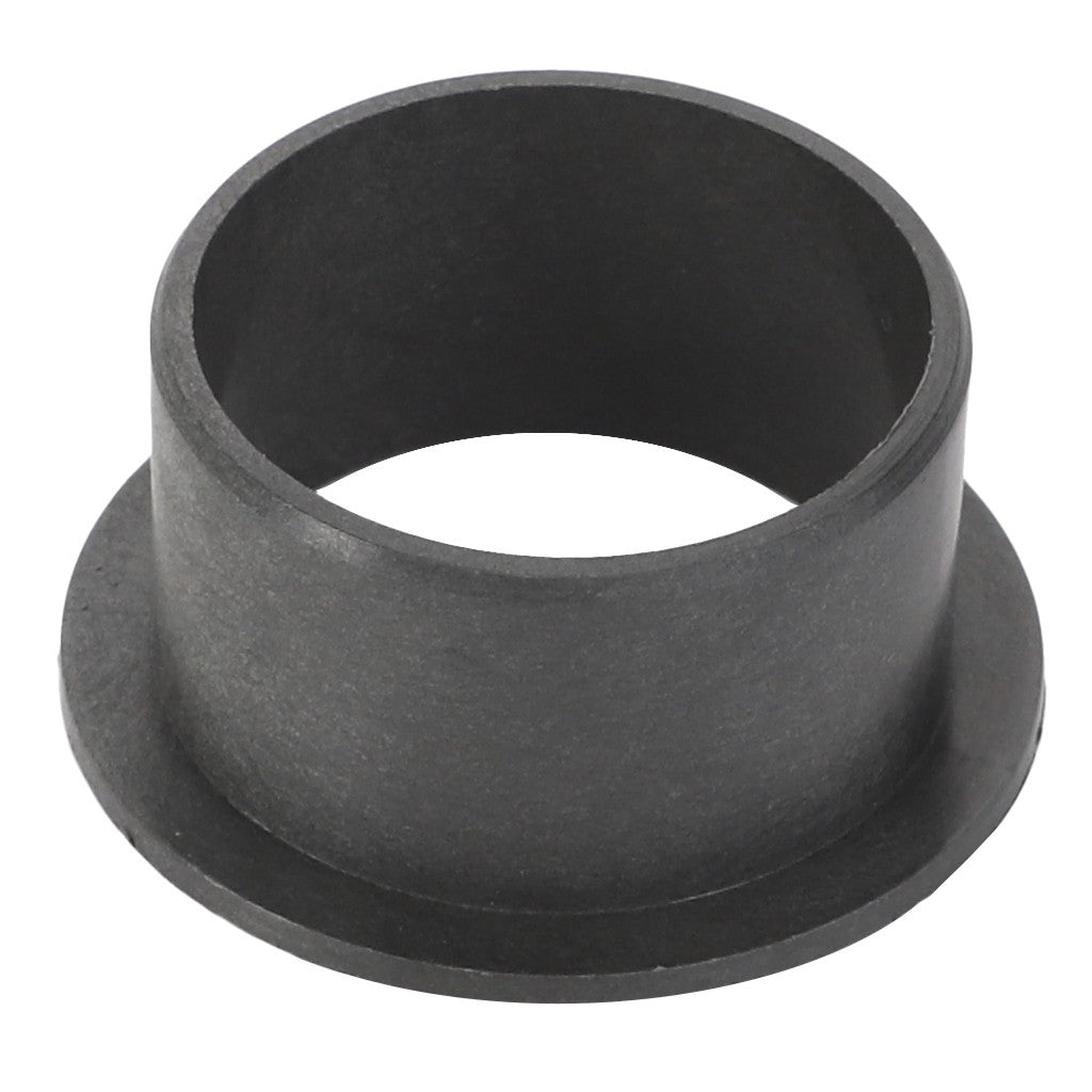 A black cylindrical component with a flanged base, identified as the AGCO | Flange Bushing - Fel141624.