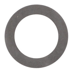 Image of a flat, circular metal washer with a large central hole. Product: AGCO | SHIM - D41652602 from the brand AGCO.