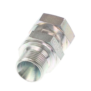 A shiny surface, metallic AGCO hex nut and threaded pipe connector, specifically named ORIFICE - AL5028260. It features a hexagonal top section and a cylindrical threaded bottom; however, there is no current information about its specific usage or compatibility.