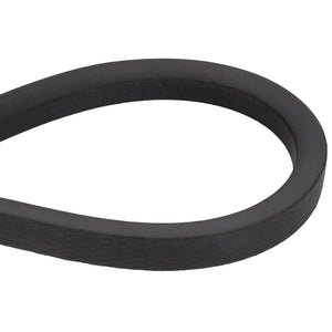 Unfortunately, no product description information is available for the close-up image of the AGCO black rubber V-belt, BELT - D41953700, which is commonly used in mechanical applications for driving rotating components.