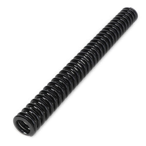 A close-up image of the AGCO SPRING - EP1511, a long black metal helical compression spring from the trusted brand AGCO. It is uniformly coiled throughout its length, although specific details about its use or material composition are not provided.