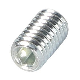 Close-up image of the AGCO | Hex Socket Head Setscrew - 3009422X1, a small cylindrical metallic screw featuring a precise hexagonal socket drive.