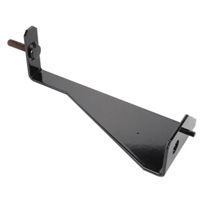 The AGCO Bracket - Acw0241550, a black metal bracket, features a screw and bolt attachment on one end and a flat rectangular base on the other.