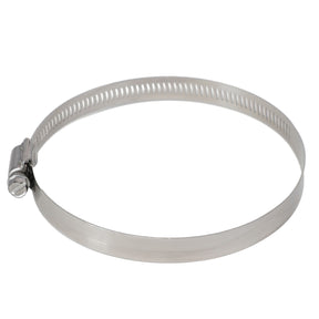 The AGCO | HOSE CLAMP - AG561237, a robust metal hose clamp featuring a screw mechanism, is designed for securing hoses to fittings and offers superior vibration resistance. This product is ideal for application equipment parts, ensuring reliability with the trusted quality of AGCO Genuine Parts.