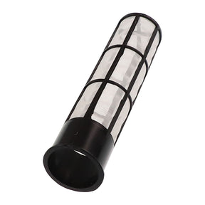 A cylindrical black and white mesh fuel filter, known as the Fuel Filter Element - ACP0482270 by AGCO, compatible with Massey Ferguson machinery.