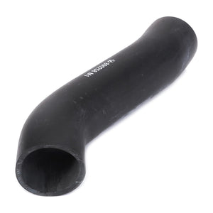 A black, curved rubber AGCO Air Hose for Air Intake (890258M1), featuring a slightly glossy surface and crafted from high-quality materials, designed for the engine air system.