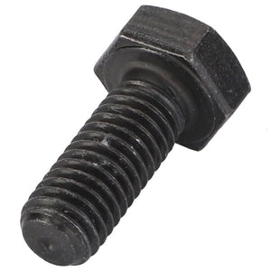 A close-up view of the AGCO Hexagonal Head Bolt - Acw0923610, featuring a black finish with a threaded shaft and hexagonal head by AGCO. No current product description information is available.