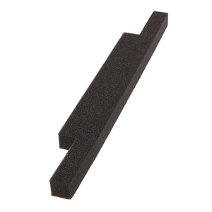 AGCO's FOAM - ACP0381840, a black, L-shaped foam piece with a notch on one end, designed for versatile use. If you have any product questions or need assistance, our support team is ready to help.