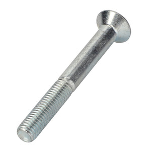 A close-up view of the AGCO Hex Cap Screw (Acp0669720) featuring a metal construction with a flat, slotted head and a threaded shaft.