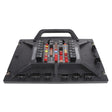 AGCO Module - Acx003572C: A black vehicle fuse box with a handle from AGCO, featuring various colored fuses and connectors arranged in organized rows and columns.