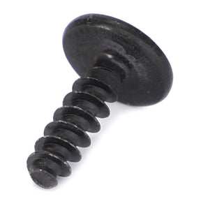 Close-up of a black metal screw with a flat head and threaded body, positioned diagonally. This AGCO screw (4294802M1) measures 16.5mm and is compatible with both Fendt Models and Massey Ferguson Models.