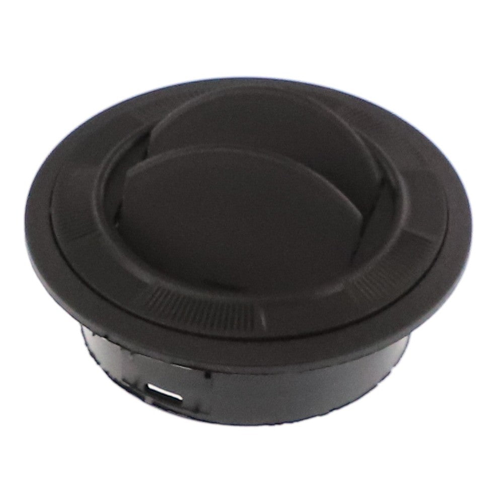 The AGCO | Vent - 4281413M1 by AGCO is a sleek black car air vent, engineered with precision, featuring two rotating dials for optimal airflow control.