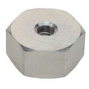 Introducing the AGCO | Nut - Acp0373820, a high-quality metal hex nut featuring a cylindrical hole at its core. (Product description to be provided soon.)