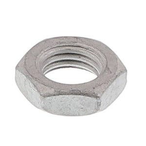 Introducing the AGCO | HEX NUT - ACW1026930, a robust hexagonal metal nut with an internal threaded hole, expertly designed for fastening and securing bolts.