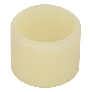 A plain, cylindrical, off-white plastic bushing suitable for Fendt Models, displayed against a white background. Product Name: AGCO | Sliding Bush - Lm04046741 by AGCO.