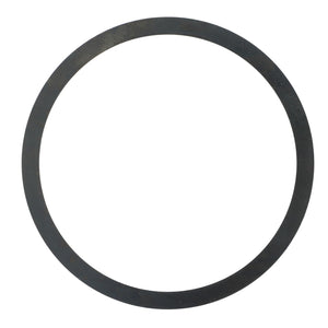 A circular, black rubber gasket labeled as AGCO | Shim - La321982650 on a white background. No current product description information is available.