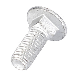 Close-up of the AGCO Carriage Bolt - 70922786, featuring a silver metal screw design with a flat, round head and threaded shaft, commonly used in Fendt Models agricultural machinery.