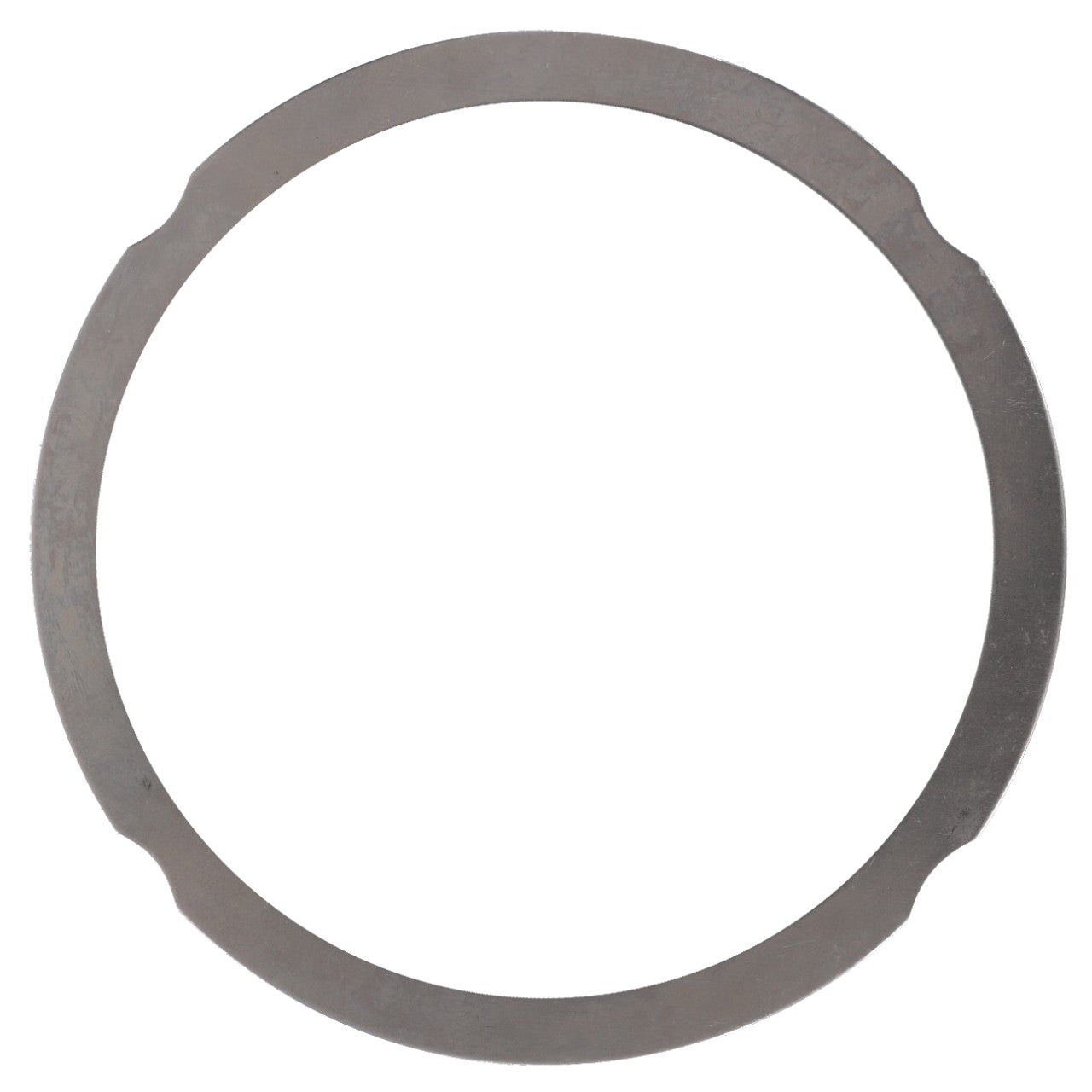 Product: AGCO | Compensating Ring - F390200210110
Description: The AGCO compensating ring is a circular metal washer featuring evenly spaced notches along its outer edge, tailored for machinery or fastening applications.