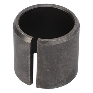 A cylindrical metal ring with a vertical slit extending from the base to halfway up, reminiscent of the engineering precision found in AGCO machinery, specifically the AGCO Slider Bearing - 0920-70-93-00.