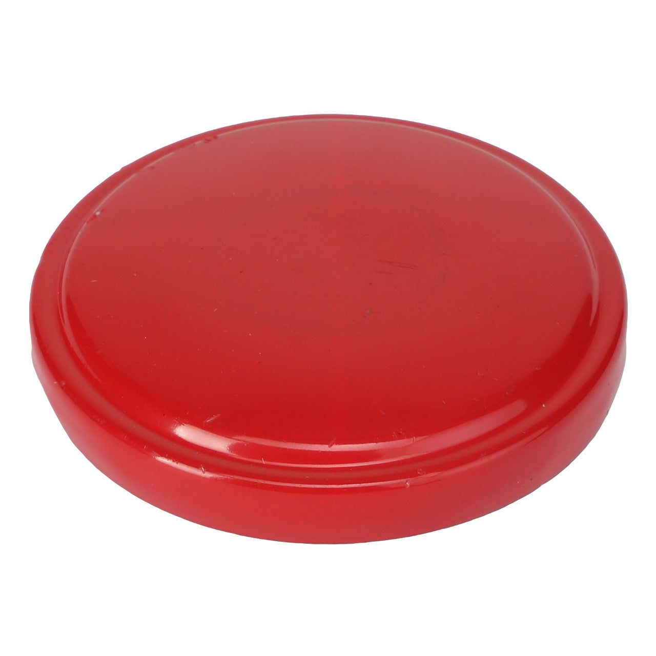 A sleek AGCO Fuel Tank Cap - ACP0698930 with a smooth, glossy surface and a well-defined edge sits elegantly against a plain white background.