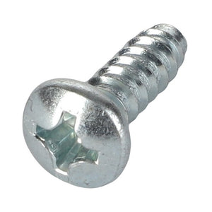 Close-up image of an AGCO Self Tap Screw (376953X1), featuring a silver-colored, flat-head, cross-slotted design, ideal for use in MF Fitment Information.