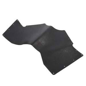 A flat, black rubber mat branded AGCO, known as the Discharge Spout - Acw1618930, featuring a custom-wavy indent and pre-punched holes along the edges, with no additional product description currently available.