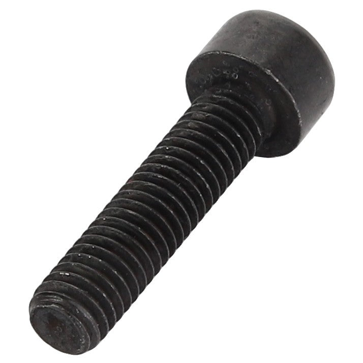 Here is a description of the product: The AGCO Hex Socket Head Capscrew (Acw4663910) features a black metal design with threading along the shaft and a cylindrical head.