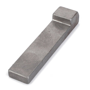 The AGCO | GIB KEY - D43162000, a sleek rectangular metallic bar with a stepped end, is shown isolated on a white background without any additional product description information.