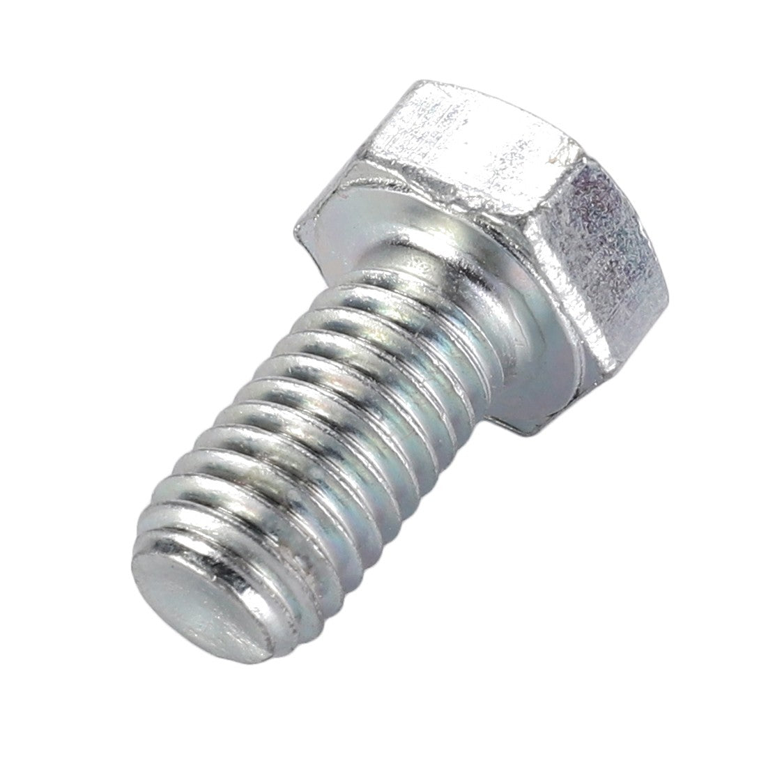 No current product description available for the AGCO | Hexagonal Head Bolt - La16043221, a silver hex bolt with a partially threaded shaft and a hexagonal head.