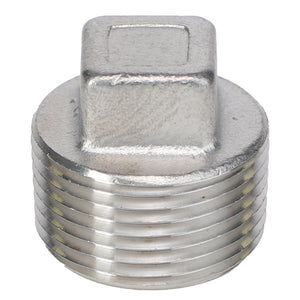 Close-up image of the AGCO | PIPE PLUG - AG006006, featuring a metal hex plug with threaded sides and a square head top. If you have any questions about ordering or require further details, please contact our Support Team.