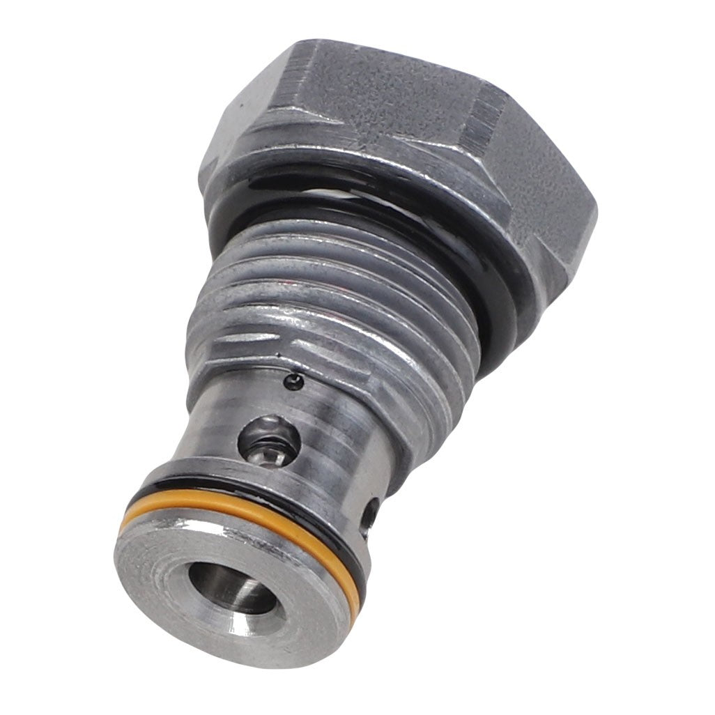 The AGCO | Check Valve - Acw2926580 is a metallic hydraulic valve with a cylindrical design, threaded connection, and an O-ring seal. No current product description information is available.