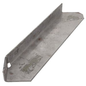 A long, rectangular piece of metal called AGCO | SUPPORT - D28785239, featuring a folded edge on one side and a bent end on the other with some weathered and worn textures. Brand Name: AGCO. No product description available.