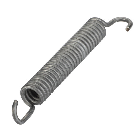 A tightly coiled metal spring with hooks on both ends, identified as the AGCO Pulling Spring - F248500031040, is shown on a white background. No current product description available for this product.