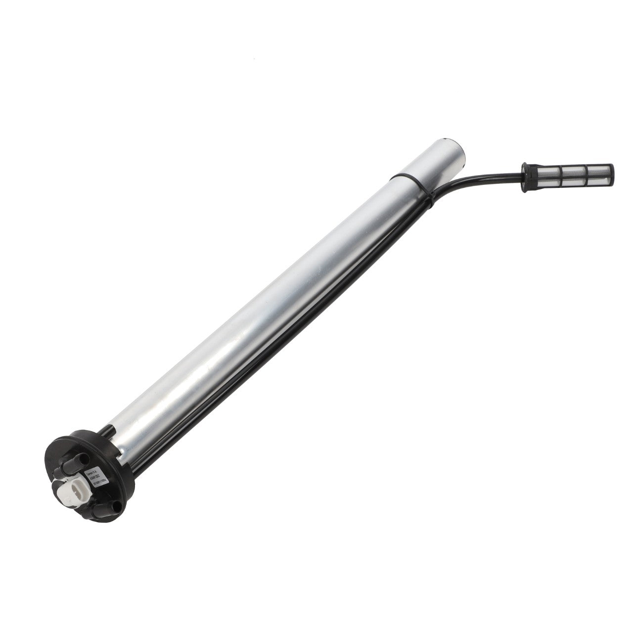 The AGCO Sensor Fuel Tank - Acp0364950 is a cylindrical metal tool featuring a black handle and nozzle on one end, and a circular black base with a hexagonal nut on the other end.