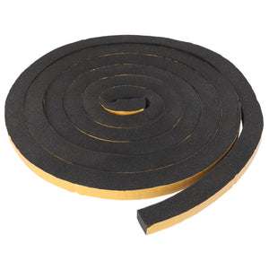 Introducing the AGCO Seal - Acw1682160, a coiled strip of black foam featuring a yellow adhesive backing.