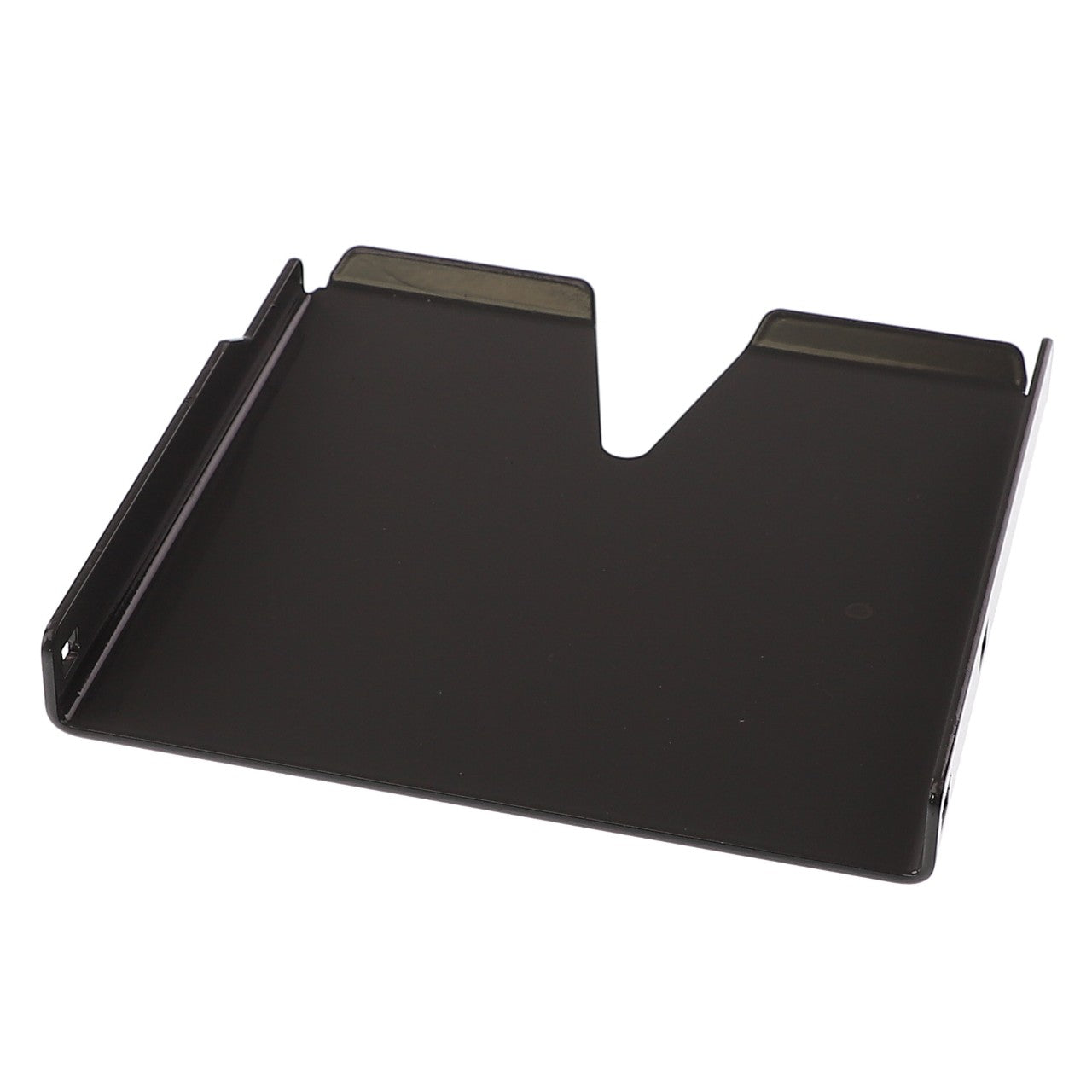 The AGCO | Board Extension - Acx008022A from AGCO is a sleek black metal file folder holder featuring a V-shaped opening at the top center, expertly designed for organizing and storing your essential documents.