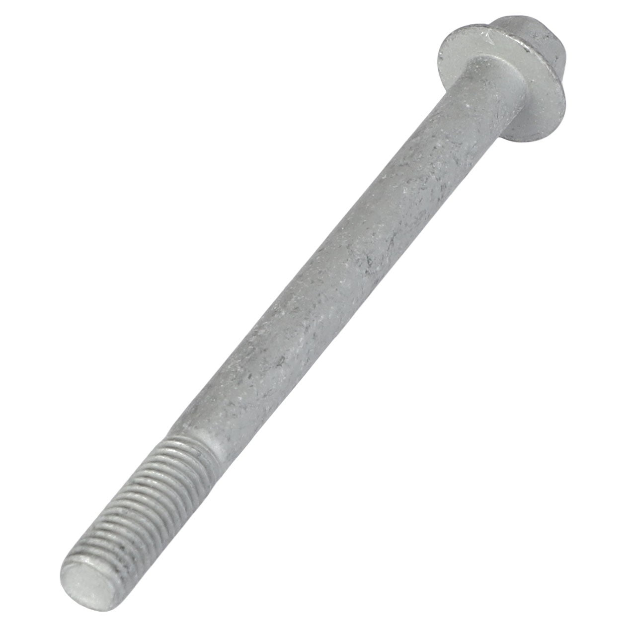 A close-up of the AGCO Hex Flange Head Machine Screw - Acw1041300 featuring a metal bolt with a hexagonal head and a partially threaded shaft. No current product description information is available.