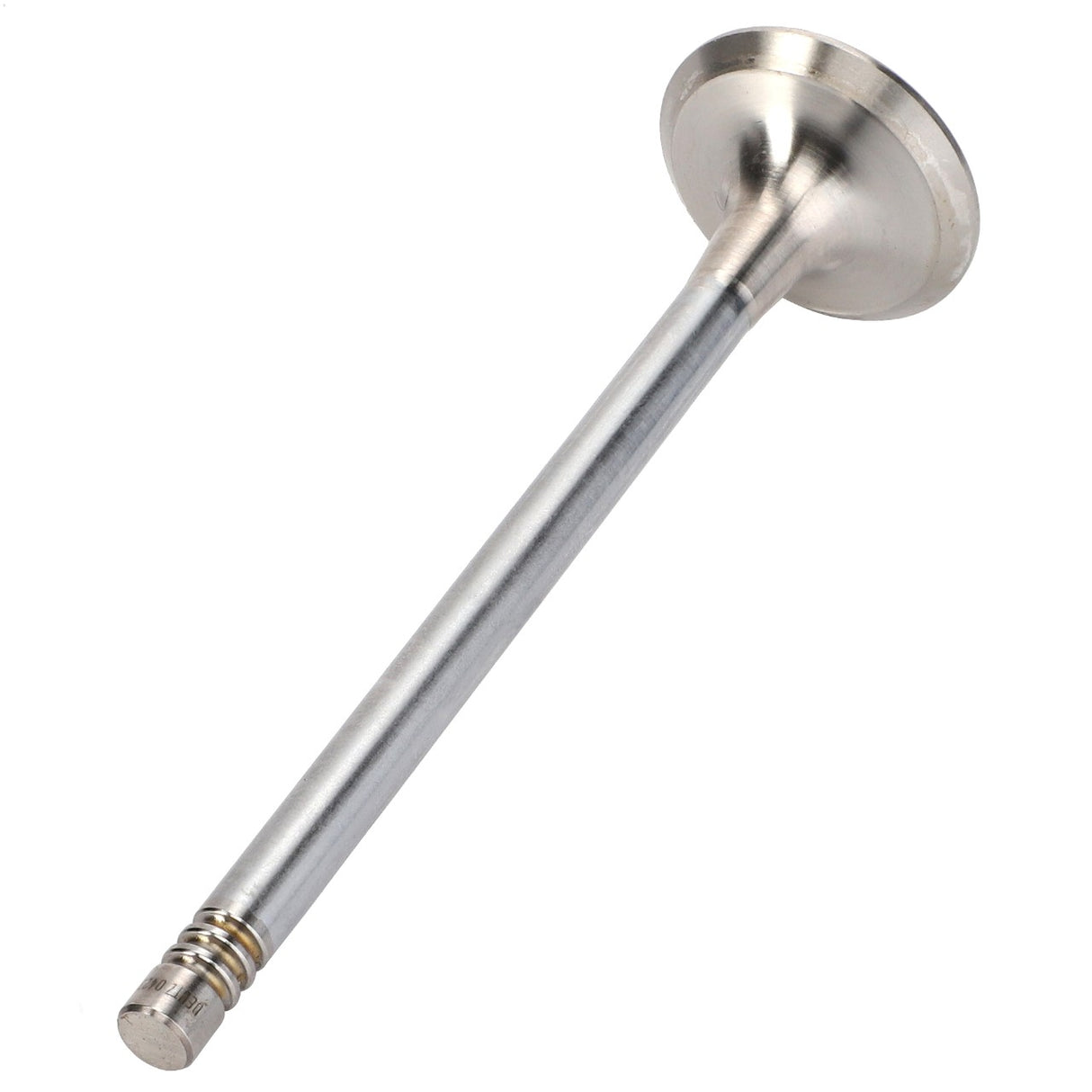 The AGCO | Outlet Valve - F149200210200, by AGCO, is a robust metal engine valve featuring a rounded head and an elongated, cylindrical stem, meticulously crafted for optimal performance in internal combustion engines.