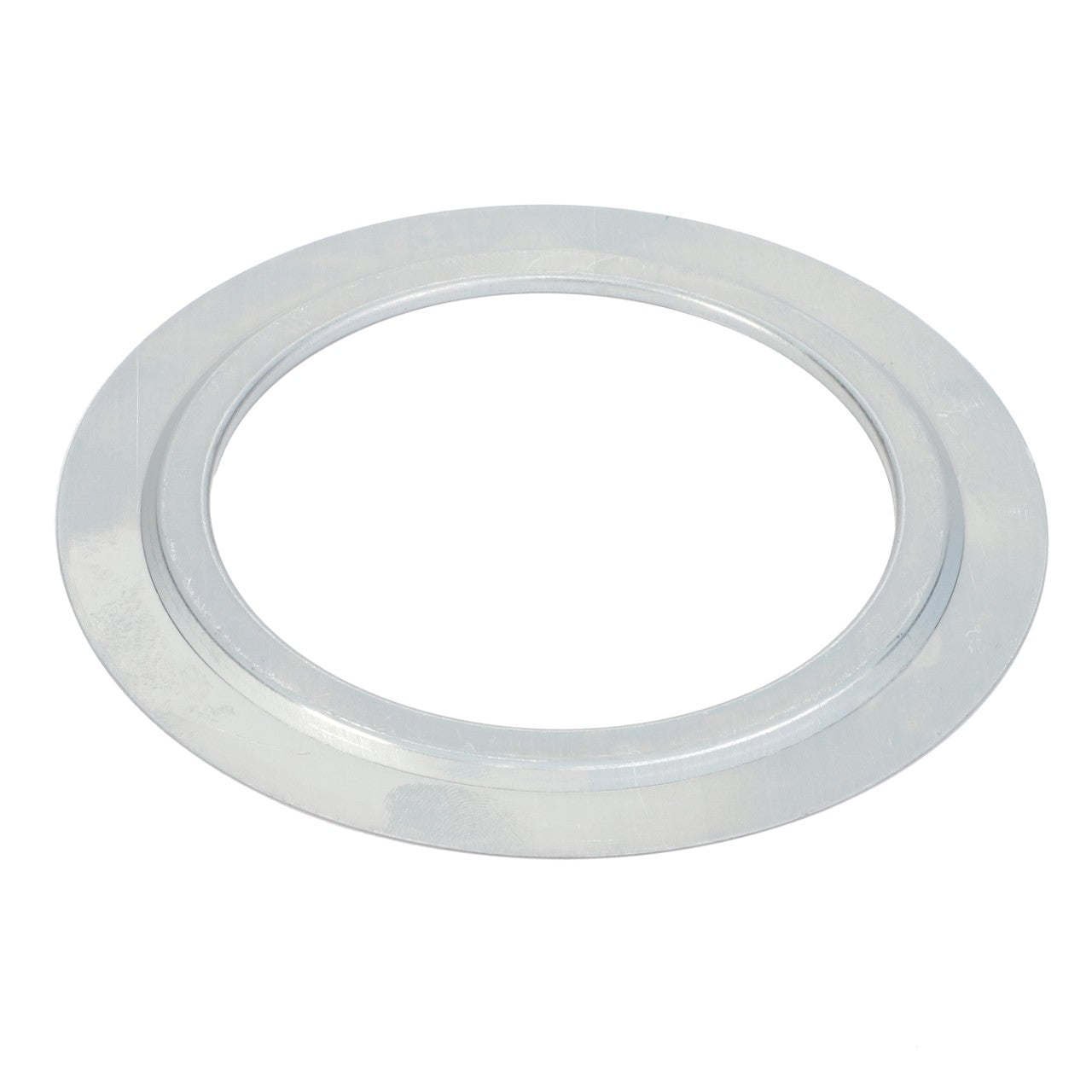 The AGCO SEAL - D45426100 is a round metal gasket with a flat profile, featuring an inner and outer ring. Current product description information is not available, which may limit details on dimensions or material specifications.