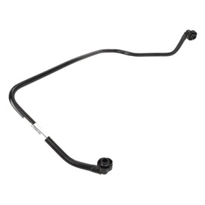 No current product description information is available for the AGCO | Coolant Line - Acw2087400, a black, curved metal automotive fuel line with connectors at both ends.