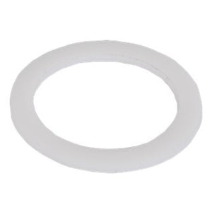 A white circular foam gasket, identified as the AGCO | THRUST WASHER - AG054486, is displayed against a plain background. Have questions about this product? Reach out to our support team for assistance.