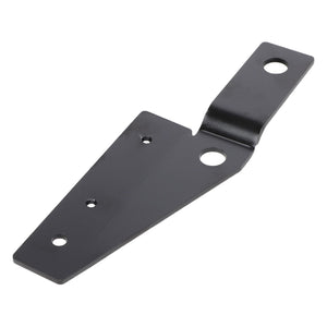 The AGCO Bracket - Acw069810A, a black metal bracket with multiple holes and a bent section on one end, currently lacks additional product information.