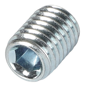 The close-up image showcases the AGCO | Cup Point Socket Head Set Screw - 3009374X1, featuring its threaded body and hexagonal indentation.